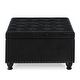 preview thumbnail 8 of 32, Large Square Storage Ottoman with Wooden Legs