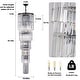 preview thumbnail 4 of 19, KAYLA 125 in. 20-Light Gold Crystal Chandelier- High Ceiling Lighting Fixture - 78.7in