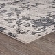 preview thumbnail 3 of 4, LR Home Carved Transitional Damask Polyester Area Rug, Cream and Gray
