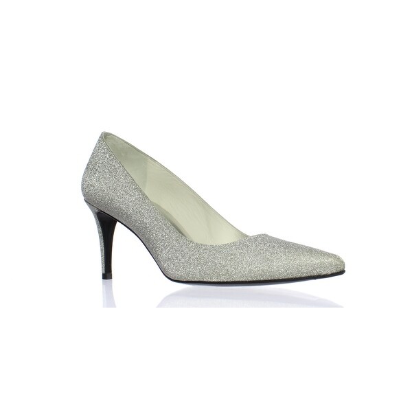 stuart weitzman silver pumps