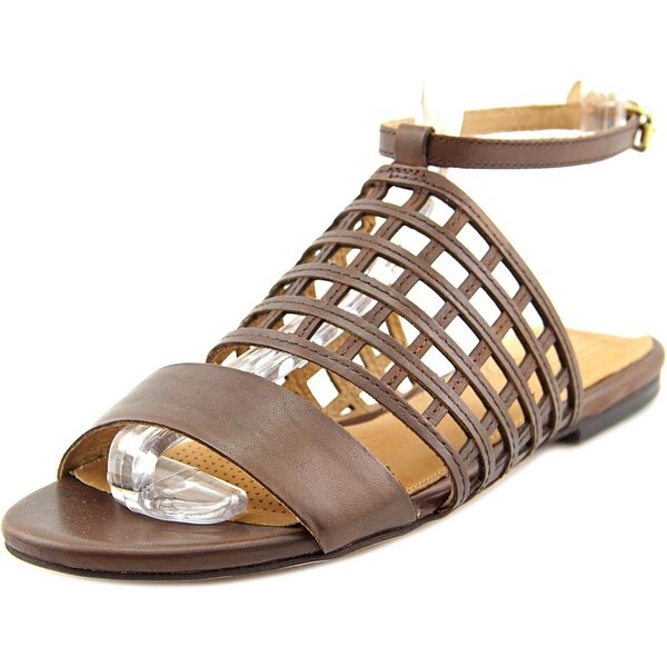 Corso Como Summa Women Open-Toe Leather Brown Slingback Sandal