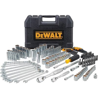 Mechanics Tool Set, 1/4 and 3/8 Inch Drive, SAE, 172-Piece