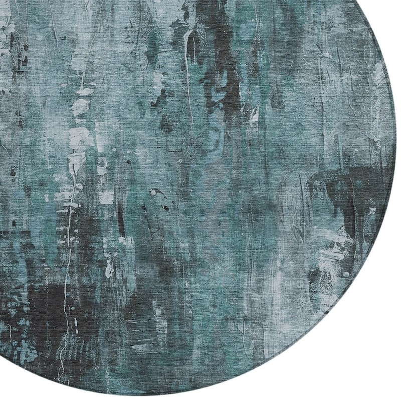 HomeRoots Abstract Transitional Rectangle Outdoor Rug