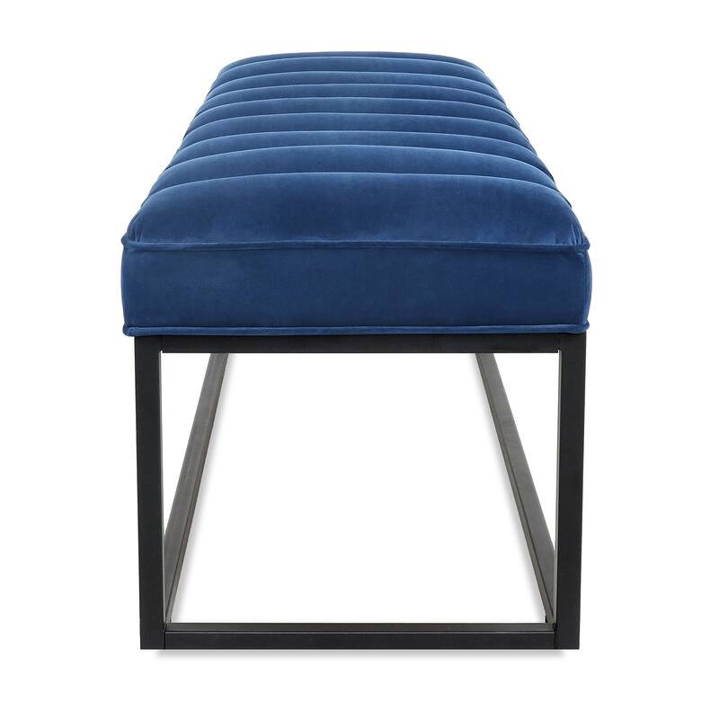 High Quality Upholstered Bench with Metal Base