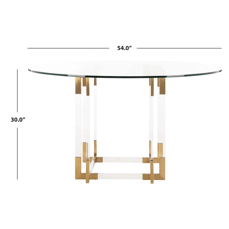 SAFAVIEH Couture Reiner Round Acrylic Dining Table