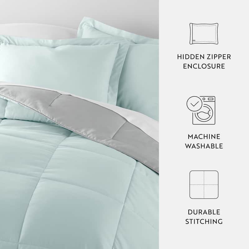 Soft Essentials All-season Down Alternative Reversible Lightweight Comforter Set