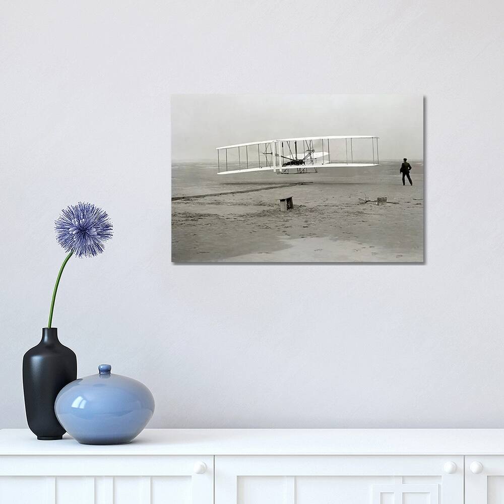 iCanvas "The Wright Brothers - First Flight" by Kitty Hawk Canvas Print