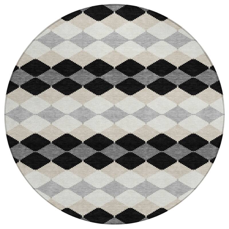 HomeRoots Geometric Transitional Rectangle Outdoor Rug