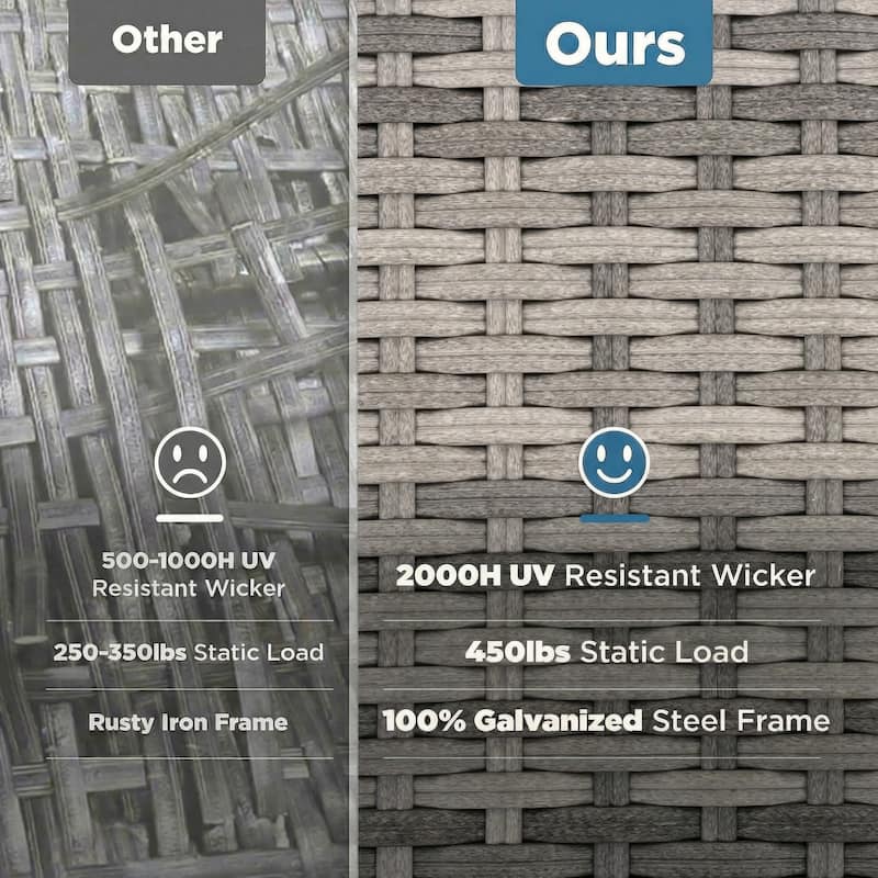 80"Patio Chaise Lounge Chairs Set of 2, Rattan Reclining Chair w/Rolling Wheels & Pull-out Side Table, Adjustable Backrest