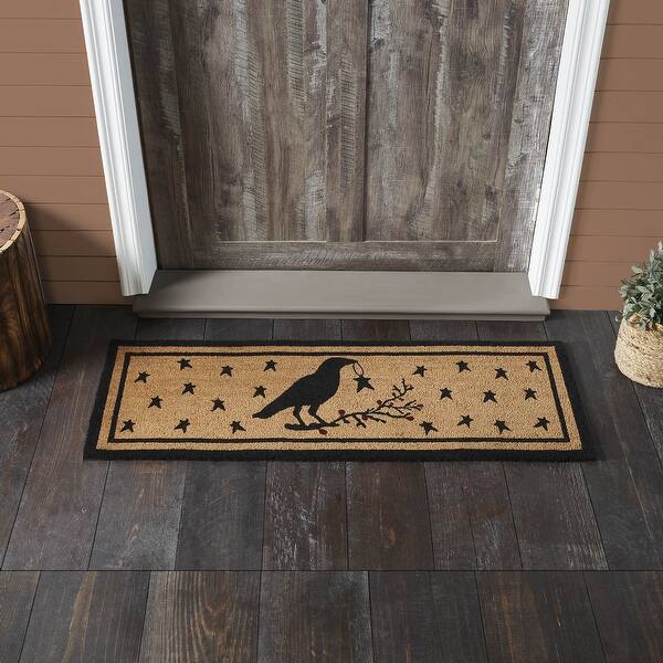 slide 2 of 5, Raven Stars Coir Rug Rect 17x48 Natural Tan