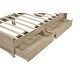 preview thumbnail 15 of 28, Twin Size Platform Bed Frame with LED Headboard, 2 Drawers, and 6 Storage Shelves, Solid & Silent Construction, Oak Finish