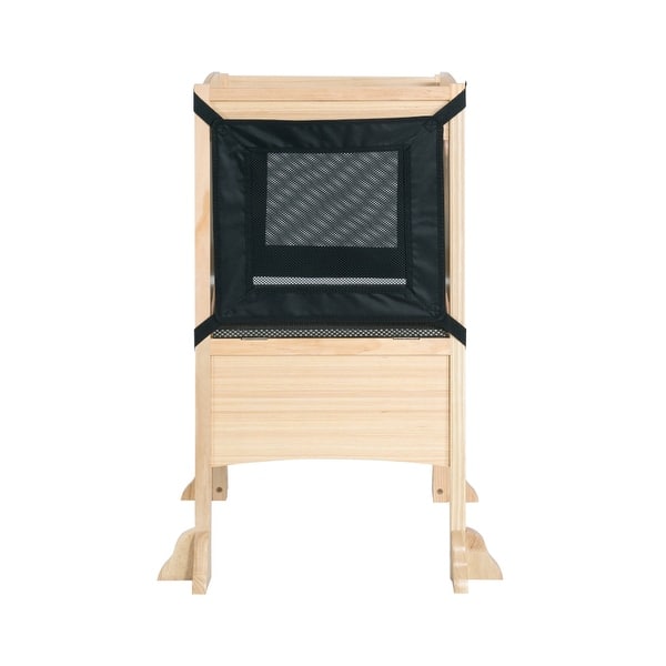 slide 2 of 15, Foldable Wooden Step Stool for Kids with Anti-Slip Mat and Safety Rails