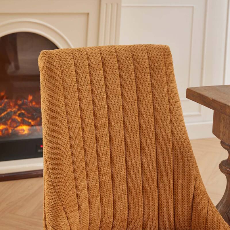 Linen Dining Chairs Channel Kitchen Dinner Chair,Set of 2