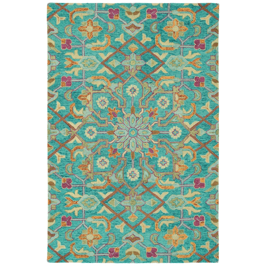 Chancellor Collection Teal 10' x 14' Rectangle Area Rug