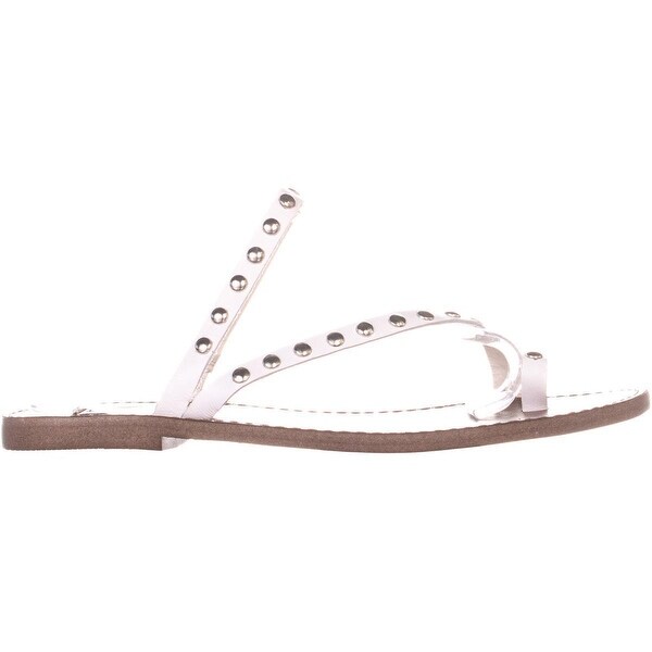 White Steve Madden Daria Slip On Strappy Flat Sandals 9 US