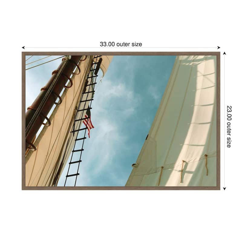 Kate and Laurel Sail Away by Alicia Bock Framed Canvas Wall Art Print