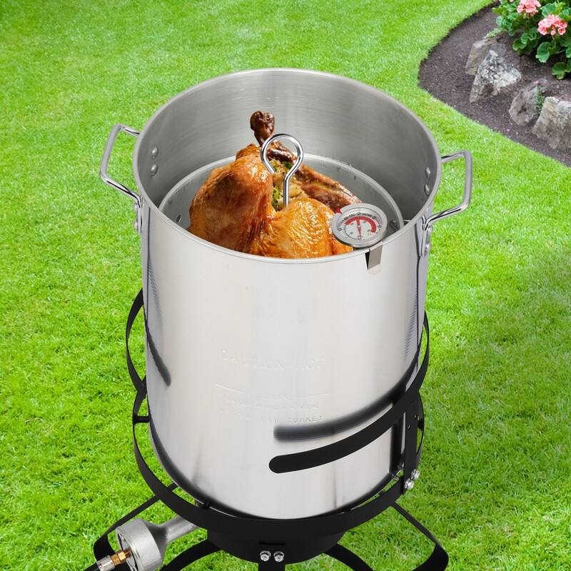 Silver Aluminum 30qt Turkey Fryer