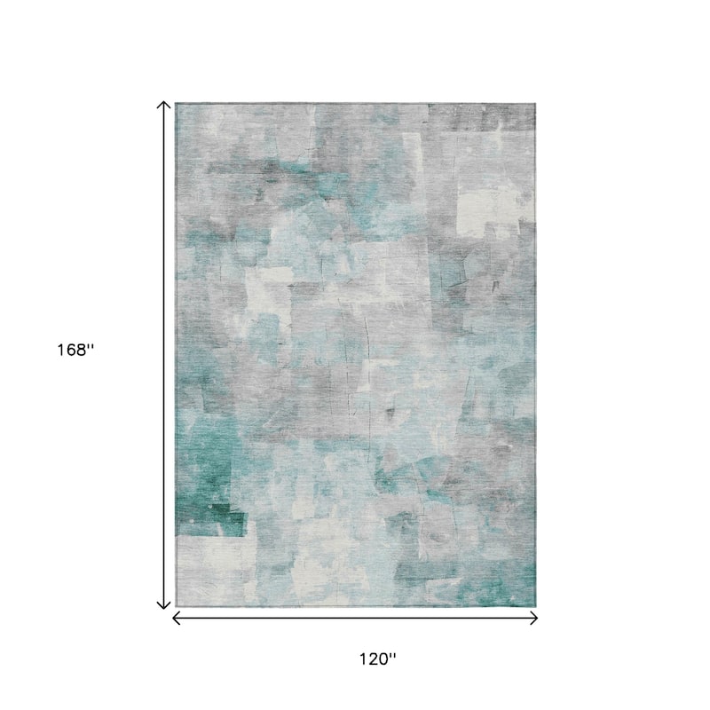 HomeRoots Abstract Transitional Rectangle Outdoor Rug