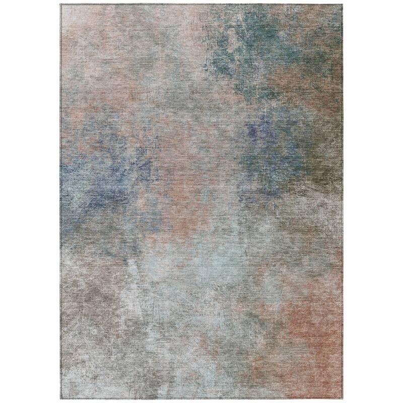 HomeRoots Abstract Transitional Rectangle Outdoor Rug