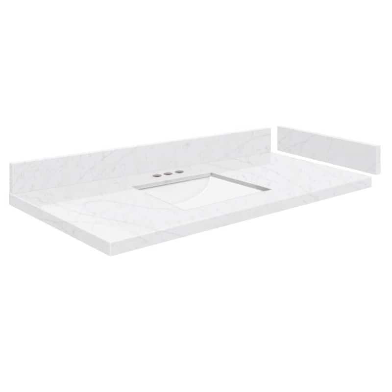 Transolid VT40.5x22-1RU-4 Silestone 41" Quartz Vanity Top with