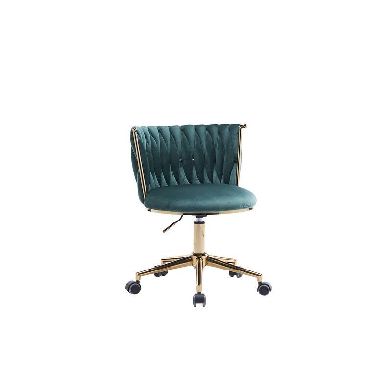 Modern/Luxury Upholstered Adjustable Swivel Office Chair with Wheels