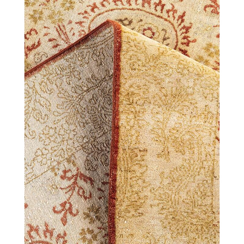 Ikat One-of-a-Kind Hand-Knotted Area Rug, Beige - 9' 0" x 12' 3"