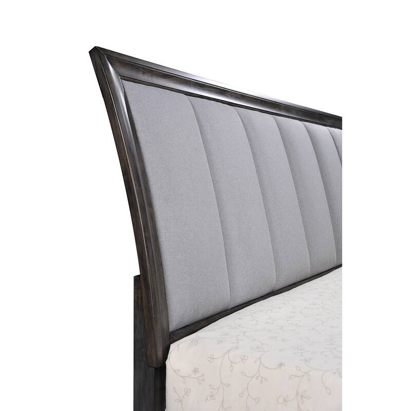 1pc Storage Platform Bed Upholstered Ultra-plush Headboard Two Footboard Storage Drawers(Only Bed)