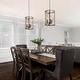 preview thumbnail 9 of 20, Modern Farmhouse Cylinder Pendant Light Wood Grain Island Light for Kitchen Island Dining Room