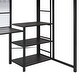 preview thumbnail 4 of 10, Black Platform Bed w/ Desk & Whiteboard, Metal Loft Bed w/ 3 Storage Shelves, Safety Guardrail&Ladder, Space-Saving, Noise Free