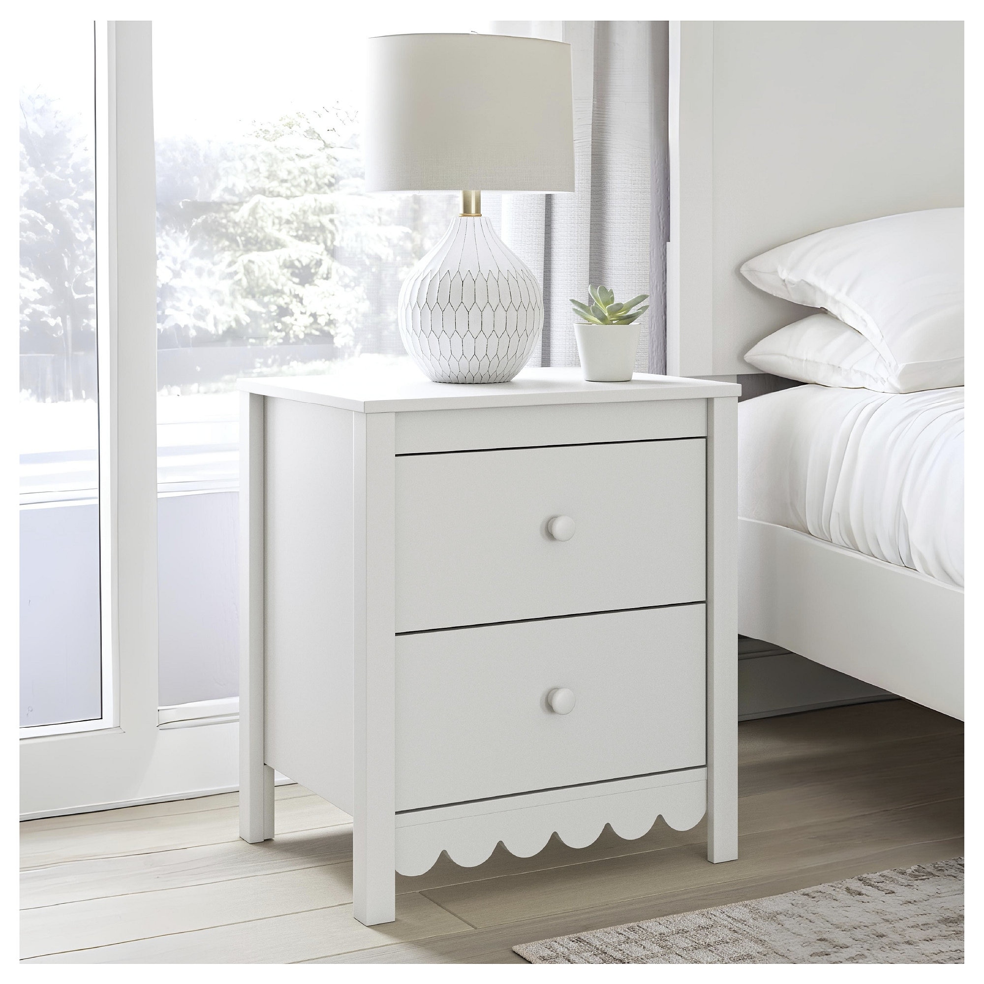 Signature Design by Ashley Hallityn White Nightstand
