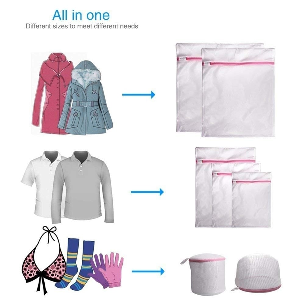 1 Pc Underwear Bra Laundry Bag Mesh Net Wash Basket Washing Storage Zipper  Bag - Bed Bath & Beyond - 35712527