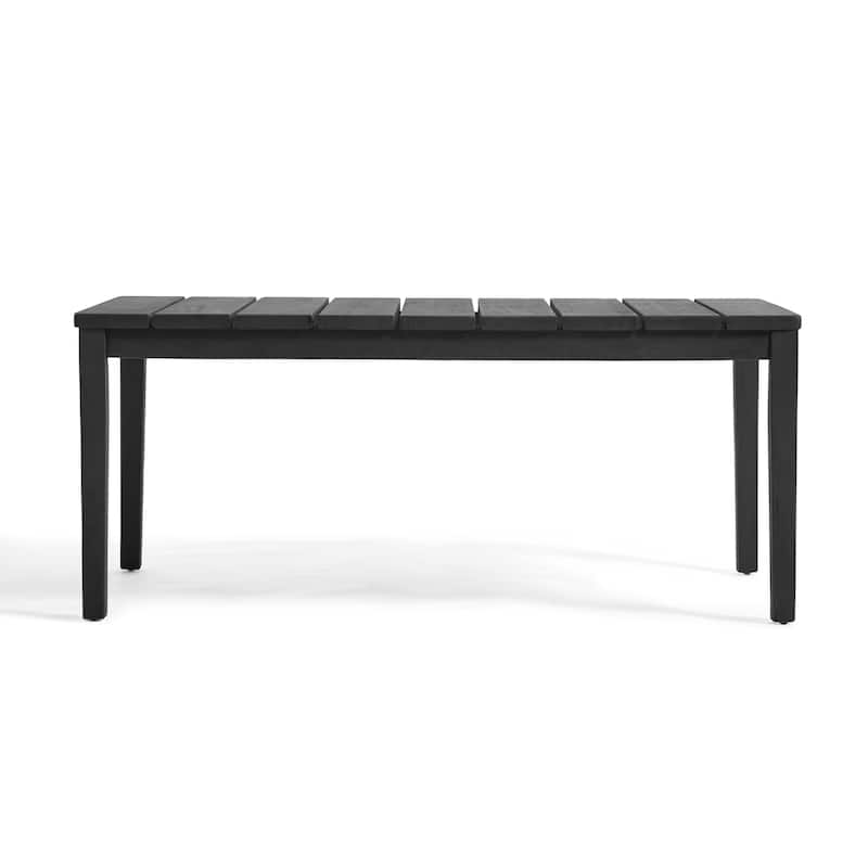 Casual Teak Wood Outdoor Patio Loveseat with Cushions