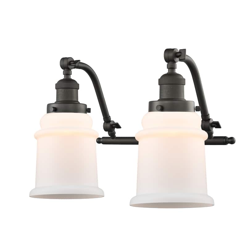 Innovations Lighting Canton 2 Light 18" Wide Bathroom Vanity Light - Oil Rubbed Bronze / Matte White