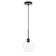 preview thumbnail 10 of 11, Elegant Lighting Gene Single Light 8" Wide Mini Pendant with Clear