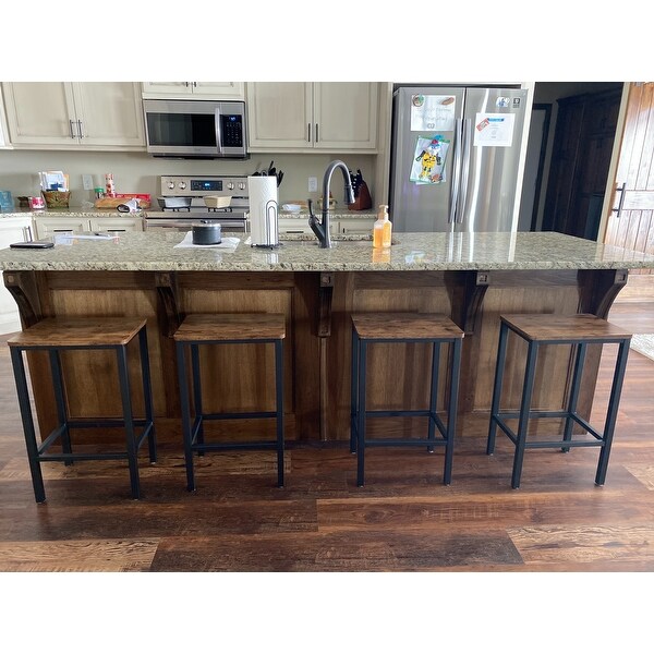 Bar Stools, Set of 2 Bar Chairs, Kitchen Breakfast Bar Stools ...