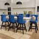 Option Blue Velvet Set Of 6