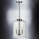 preview thumbnail 3 of 3, Luxury French Country Pendant Light, 17.125"H x 12.875"W, with English Country Style, Brushed Nickel, by Urban Ambiance