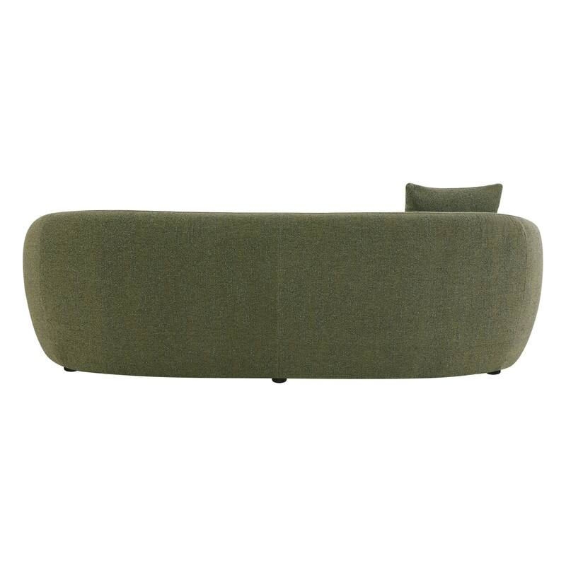 Spruce & Spring 89'' Boucle Upholstered Hugger Curved Sofa