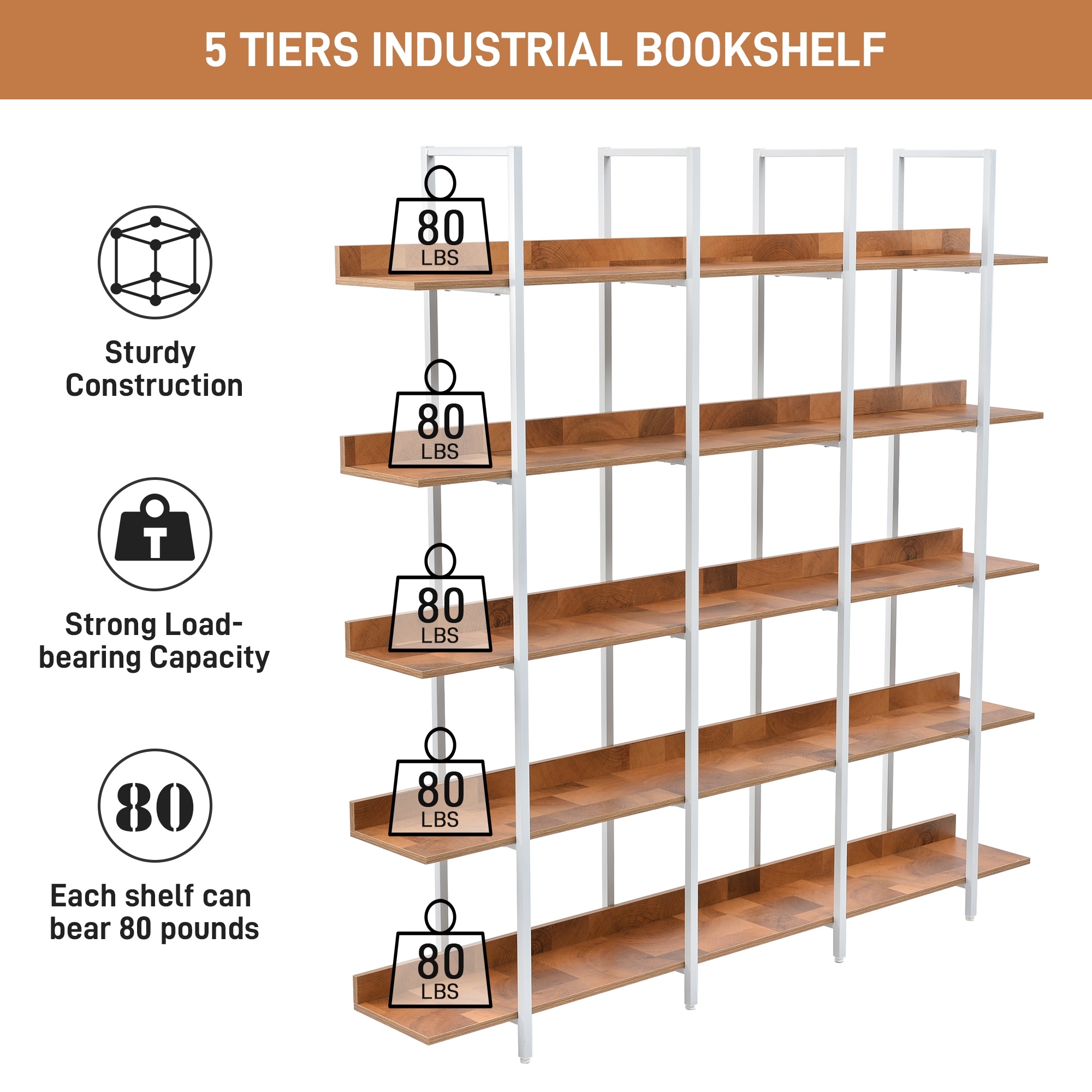 Modern shop open bookshelf