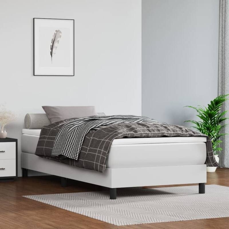 vidaXL Spring Mattress Bed-in-a-Box Single Bed Foam Mattress Medium Hardness - White - Twin XL