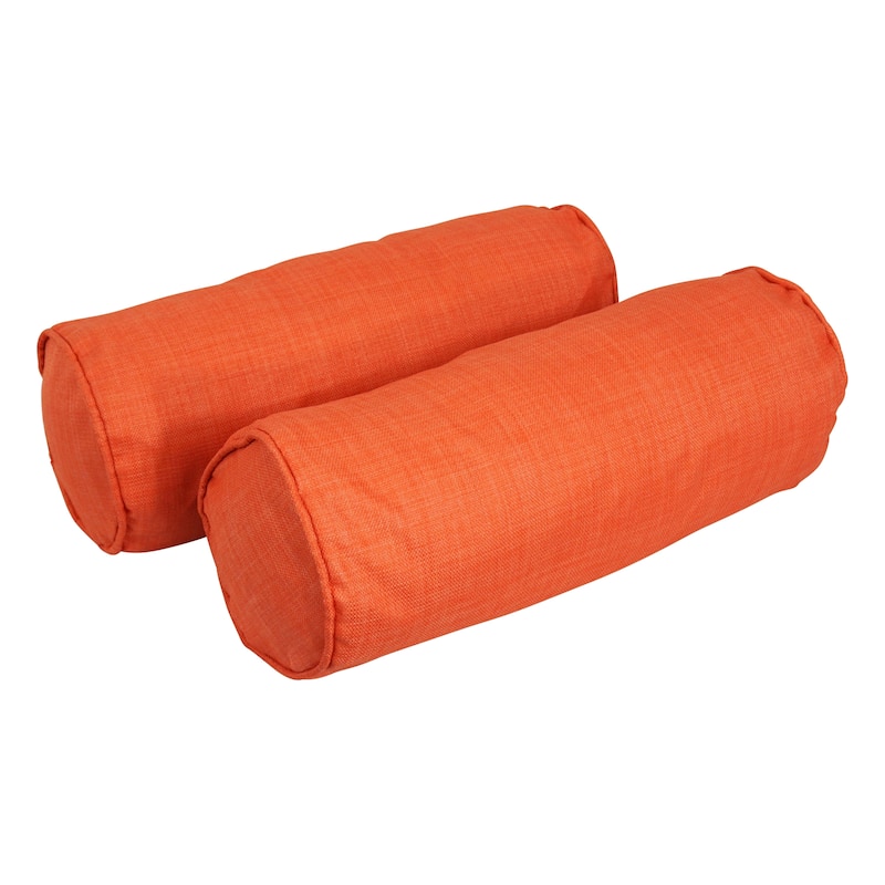 Delaney Corded Indoor/Outdoor Bolster Pillow (Set of 2) - Tangerine Dream