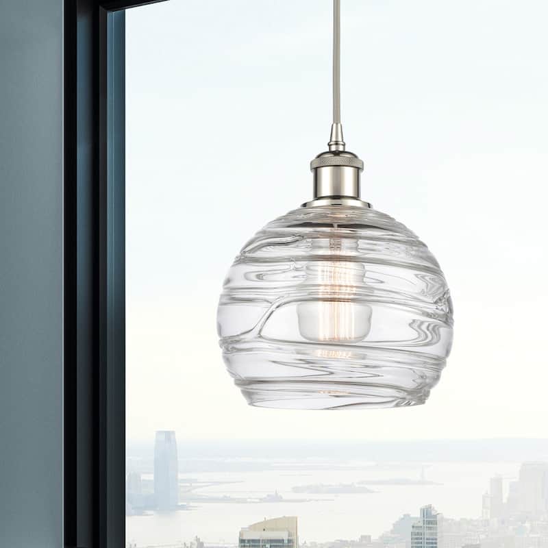 Innovations Lighting Ballston Athens Deco Swirl - 1 Light 8" Cord Hung Mini Pendant
