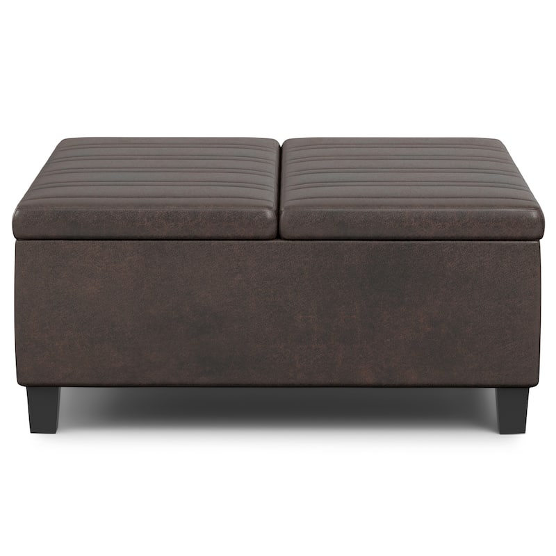 WYNDENHALL Tyler 36 inch Wide Contemporary Square Table Ottoman