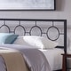 preview thumbnail 17 of 18, Francoise Modern Iron King Bed by Christopher Knight Home