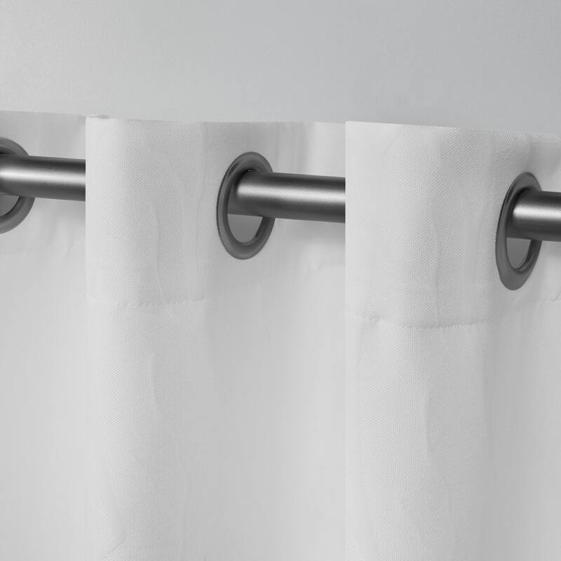 ATI Home Forest Hill Woven Room Darkening Blackout Grommet Top Curtain Panel Pair