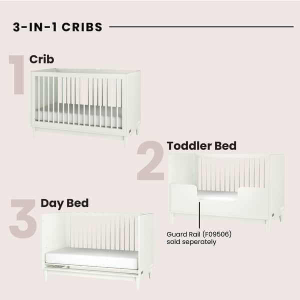 dimension image slide 1 of 4, Child Craft Wynwood 3-in-1 Convertible Crib