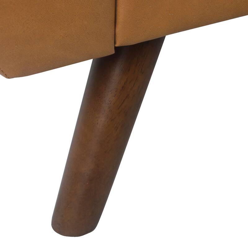 HomePop Modern Storage Bench with Wood Legs