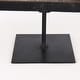 preview thumbnail 15 of 14, Lorenz Light Brown Wood w/Black Metal Base Round Decorative Display Stands (Set of 3)