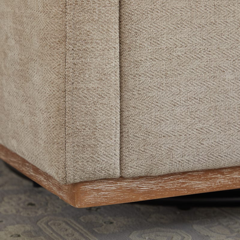 30.7"W Square Upholstered Swivel Accent Chair for Living Room