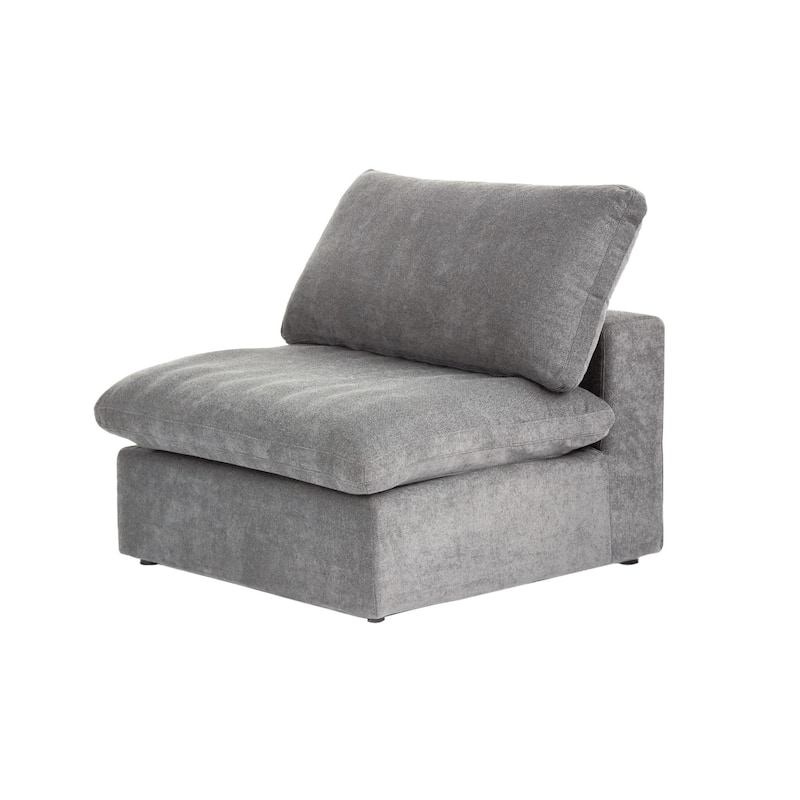 Large Modular Sectional Sofa Down Filled U-Shaped 4 Seater with 2 Ottoman